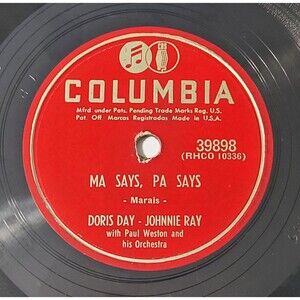 78 Pop DORIS DAY JOHNNIE RAY Ma Says Pa Says / A Full Time Job COLUMBIA 39898 E